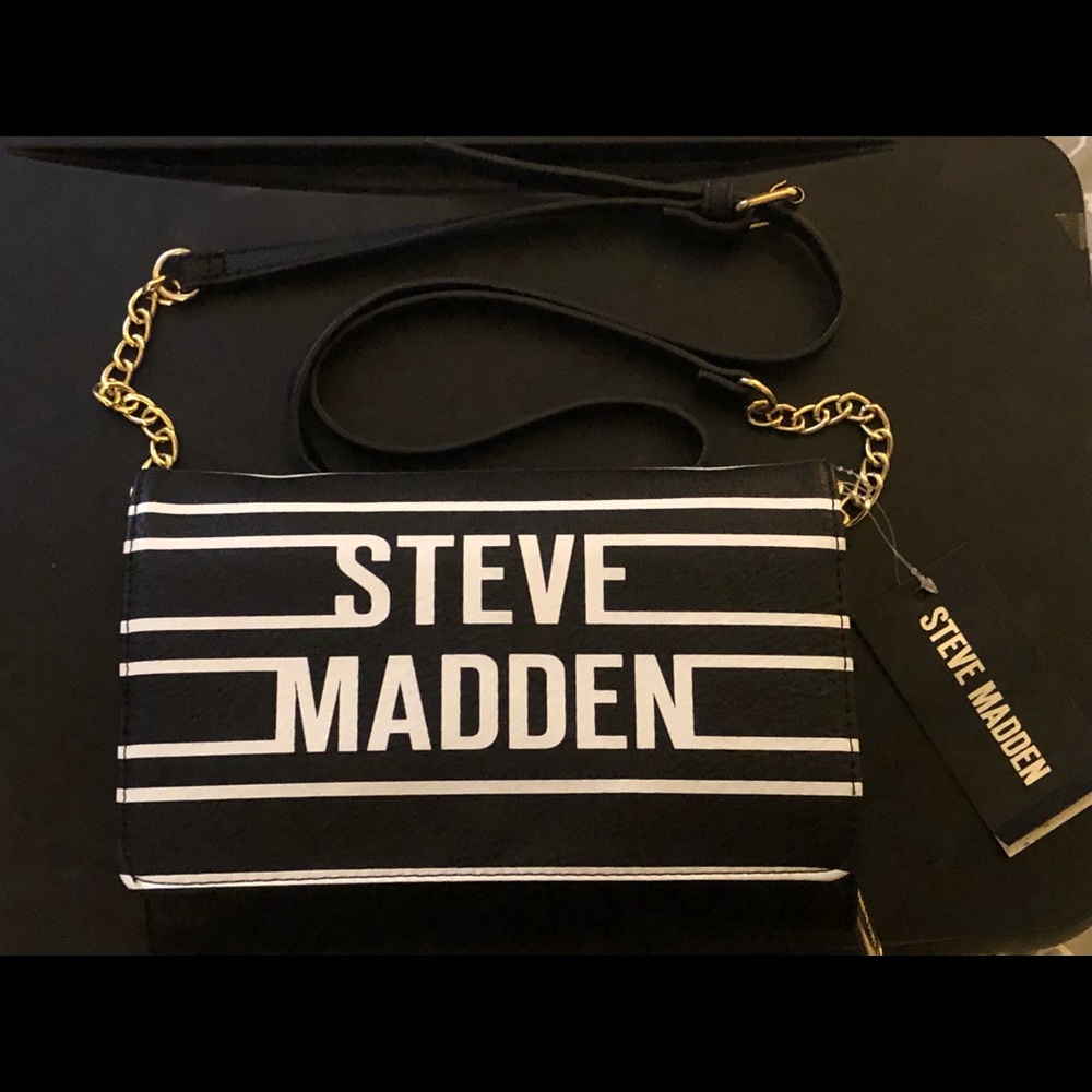 Steve Madden Black/White Crossbody Purse